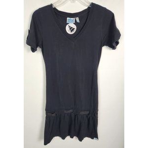 Picture Organic Clothing Women's Sz. S Black Short Sleeve V Neck Dress